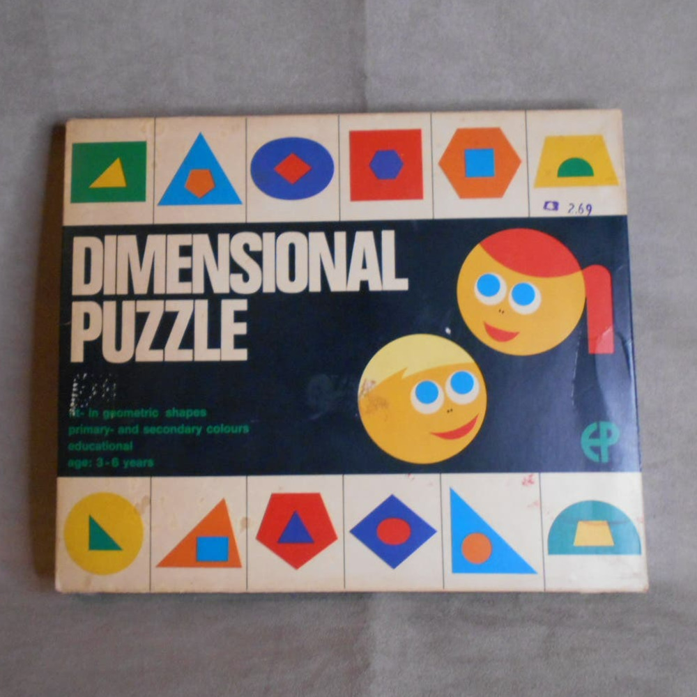 Vintage Dimensional Puzzle Europlastic Amsterdam Holland Montessori RARE